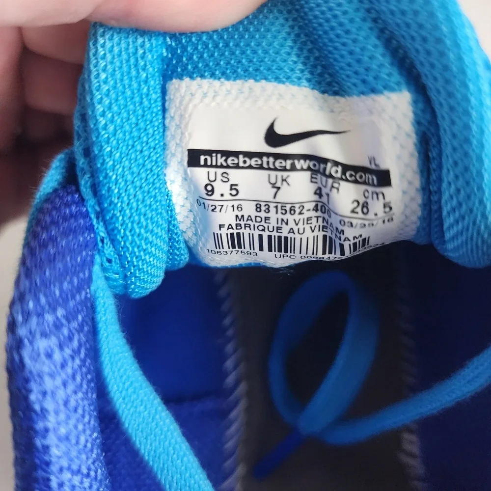 Nike Zoom Winflo 3 Blue White Running Shoes Women 9.5 Sneaker New w Flaw *Read*